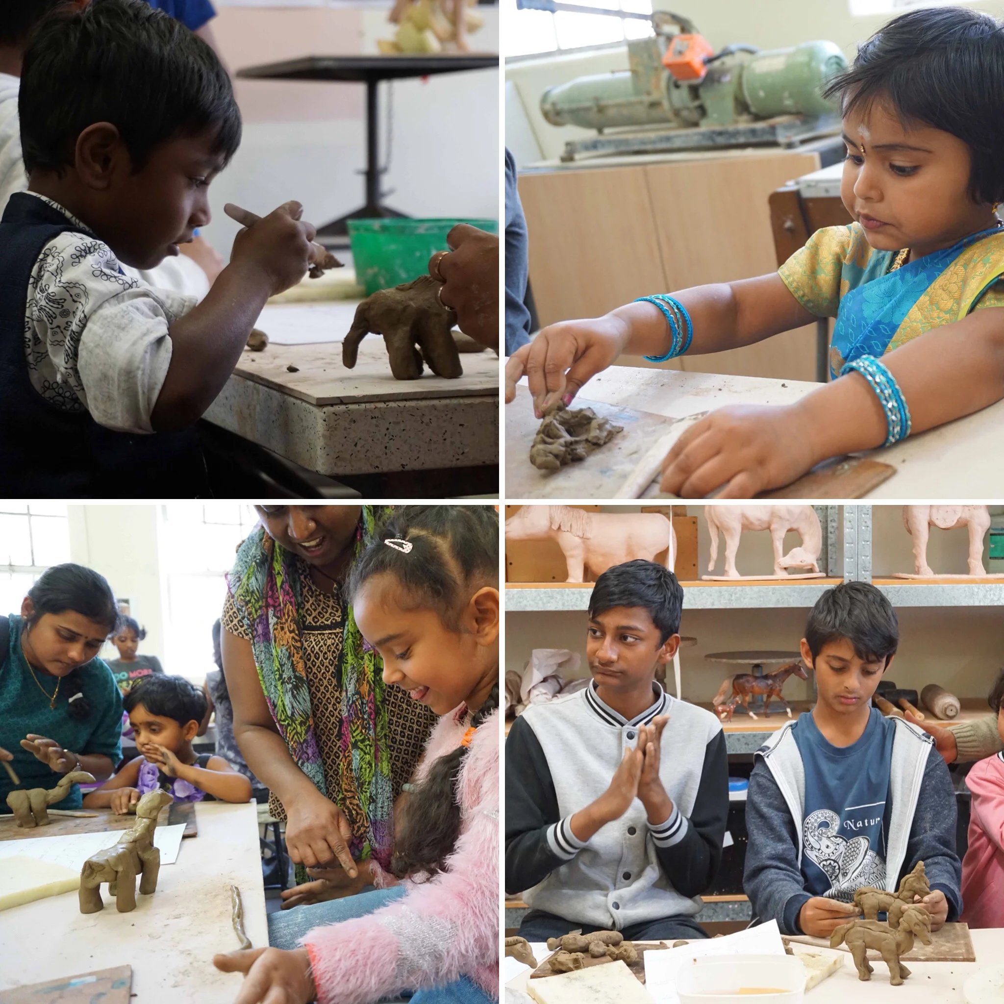 Tamil Language School join Artist In residence & local potter for workshop