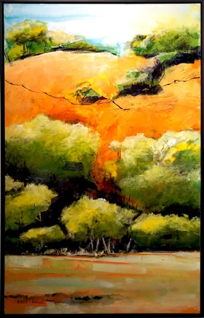  14. Karen Frankel, 'Walgahna Rock 1', 2016, Mixed media on canvas, 122 x 76cm, $2,000 