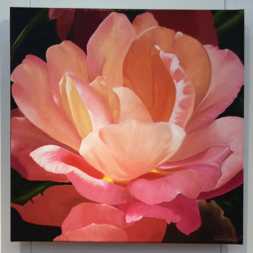 9. Pat Hillard, First Flush, 2018, acrylic on canvas, 46 x 46 cm, $480