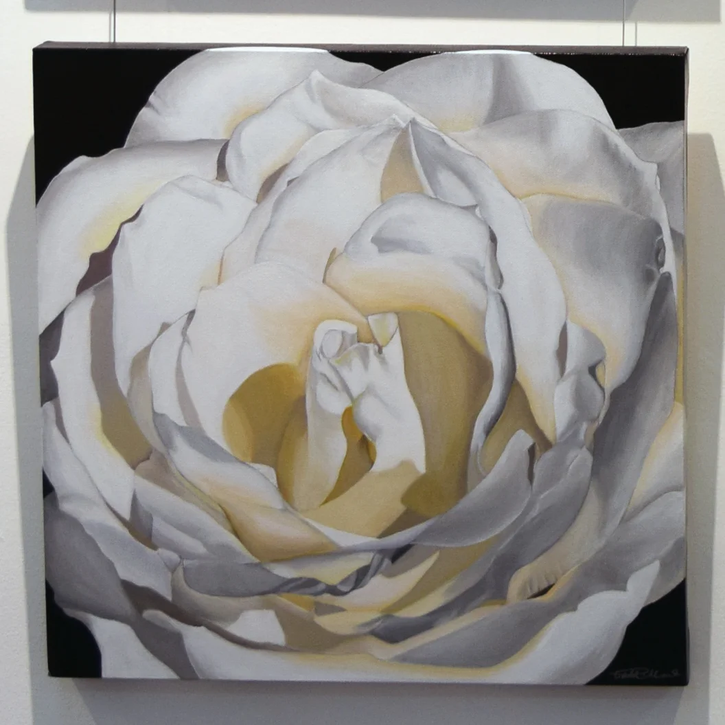 12. Pat Hillard, Bianca Rosa, 2018, acrylic on canvas, 46 x 46 cm, $680