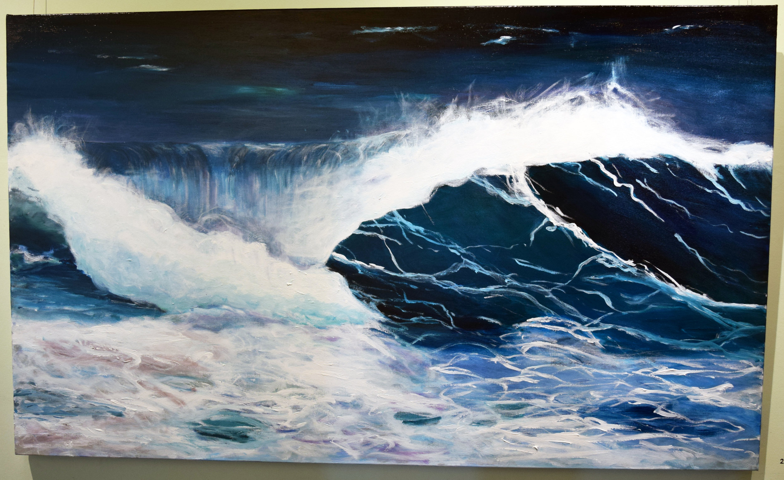 22. Jenny McGrath, Tumultuous, 2018, acrylic on canvas, 90 x 150 cm, $1,480