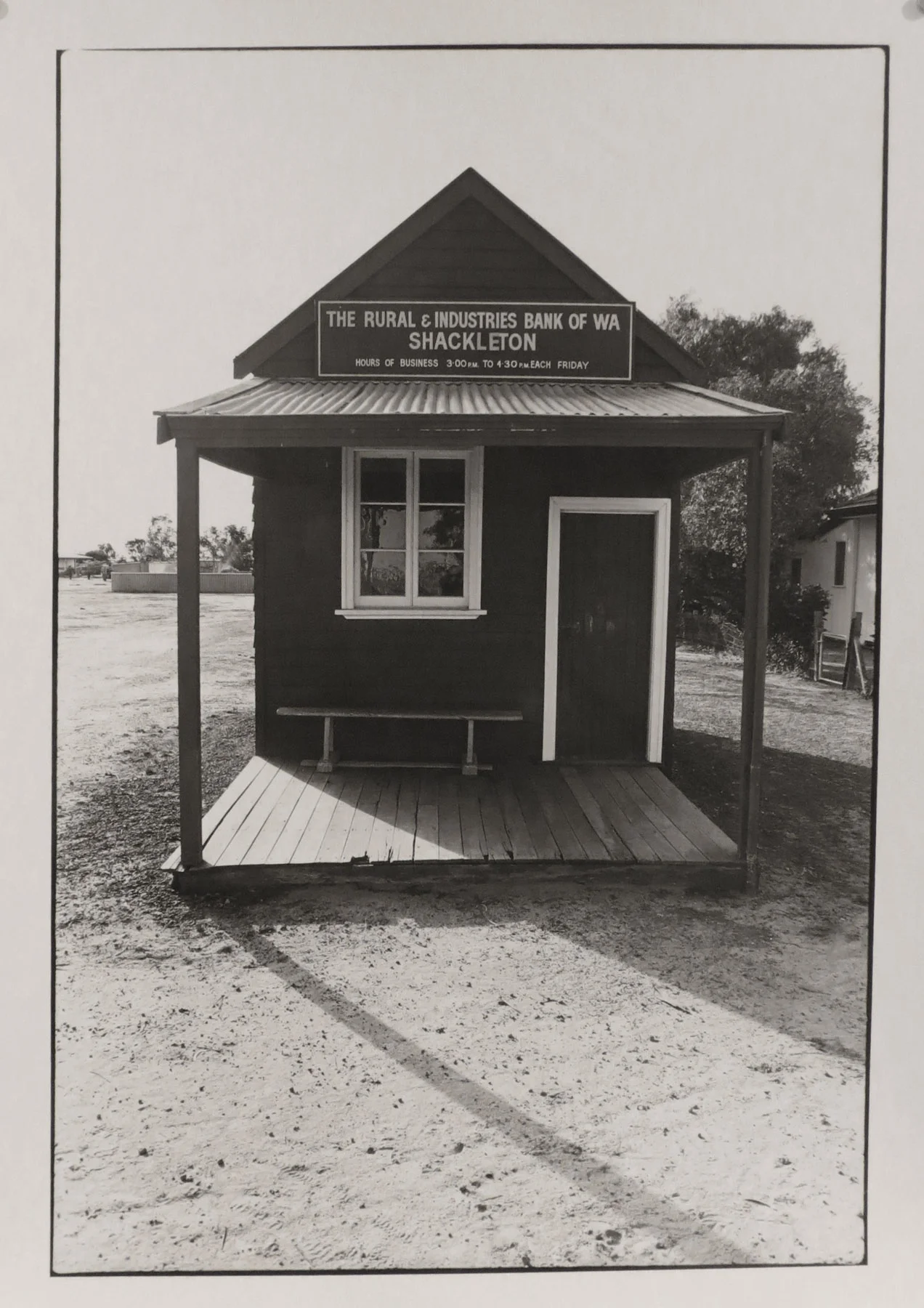  43. Richard Woldendorp, 'Rural &amp; Industries Bank, Shackleton WA', BW305, taken and printed in c.1963, Vintage Print 