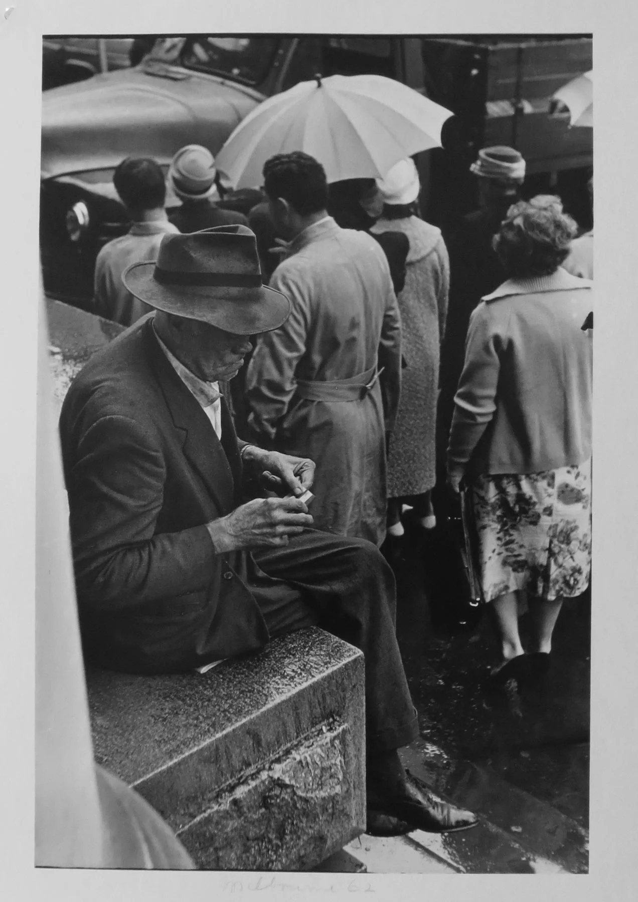  44. Richard Woldendorp, 'Flinders Street Corner, Melbourne Victoria', BW104, taken and printed in 1962, Vintage Print 