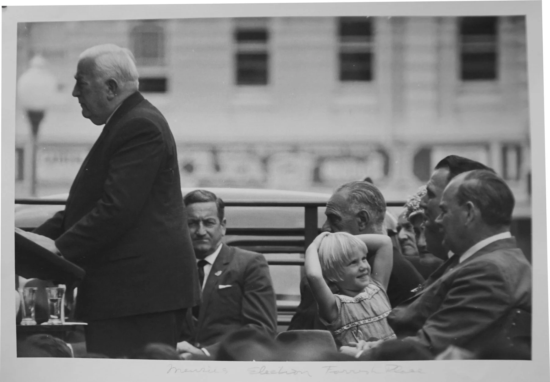  65. Richard Woldendorp, 'Robert Menzies Federal Election Campaign, Forrest Place, Perth WA', BW14, taken and printed in 1961, Vintage Print  