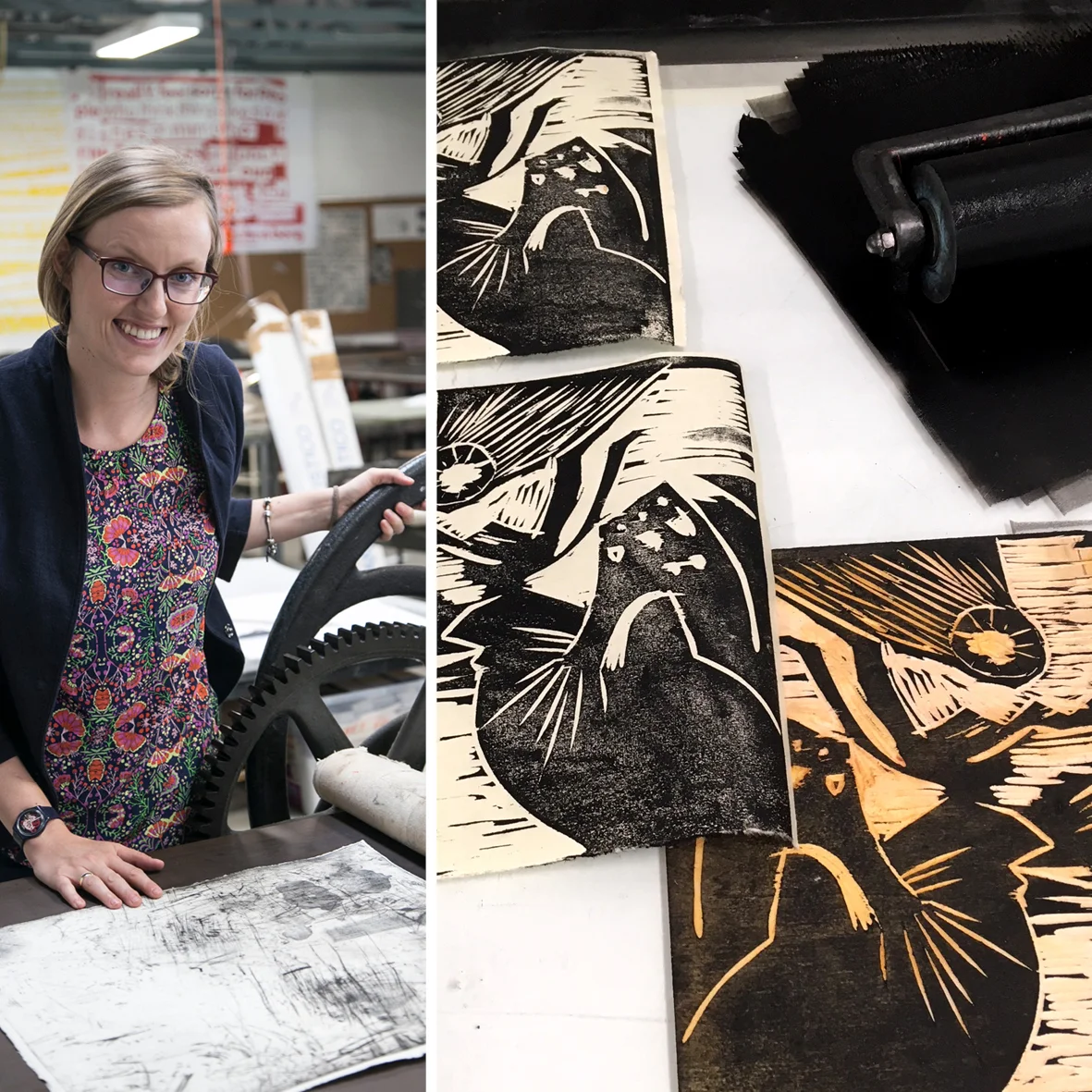 Drypoint and Woodcut Workshop with Monika Lukowska