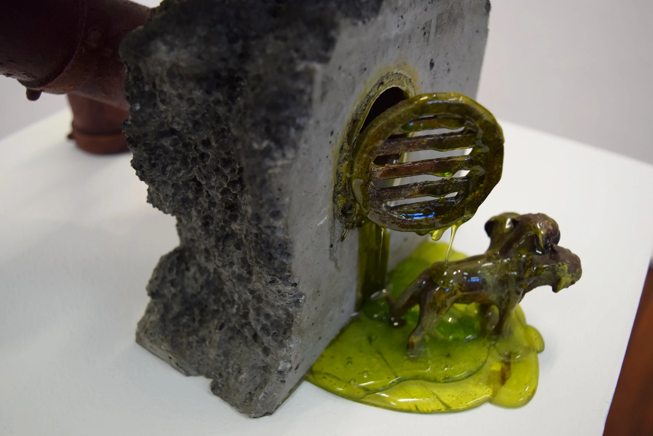  6. Adam Ismail,  Nightswimming  (detail), 2018, mixed media, 20 x 30 x 26 cm $600 