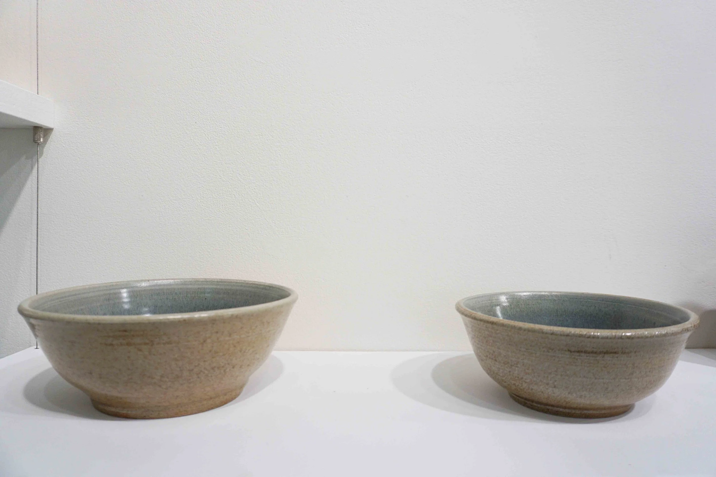  66-67. Janet Kovesi Watt,  Bowl II &amp; I,  2015, stoneware, woodfired, salt-glazed. $80-$90 