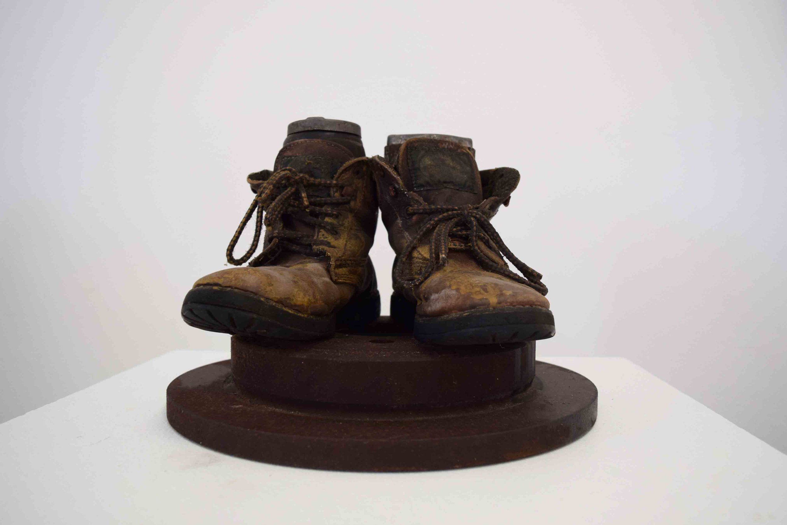  3.  Toyoda,  2015, found objects, mechanical parts, resin, 30 x 30 x 30 cm. $1,200 