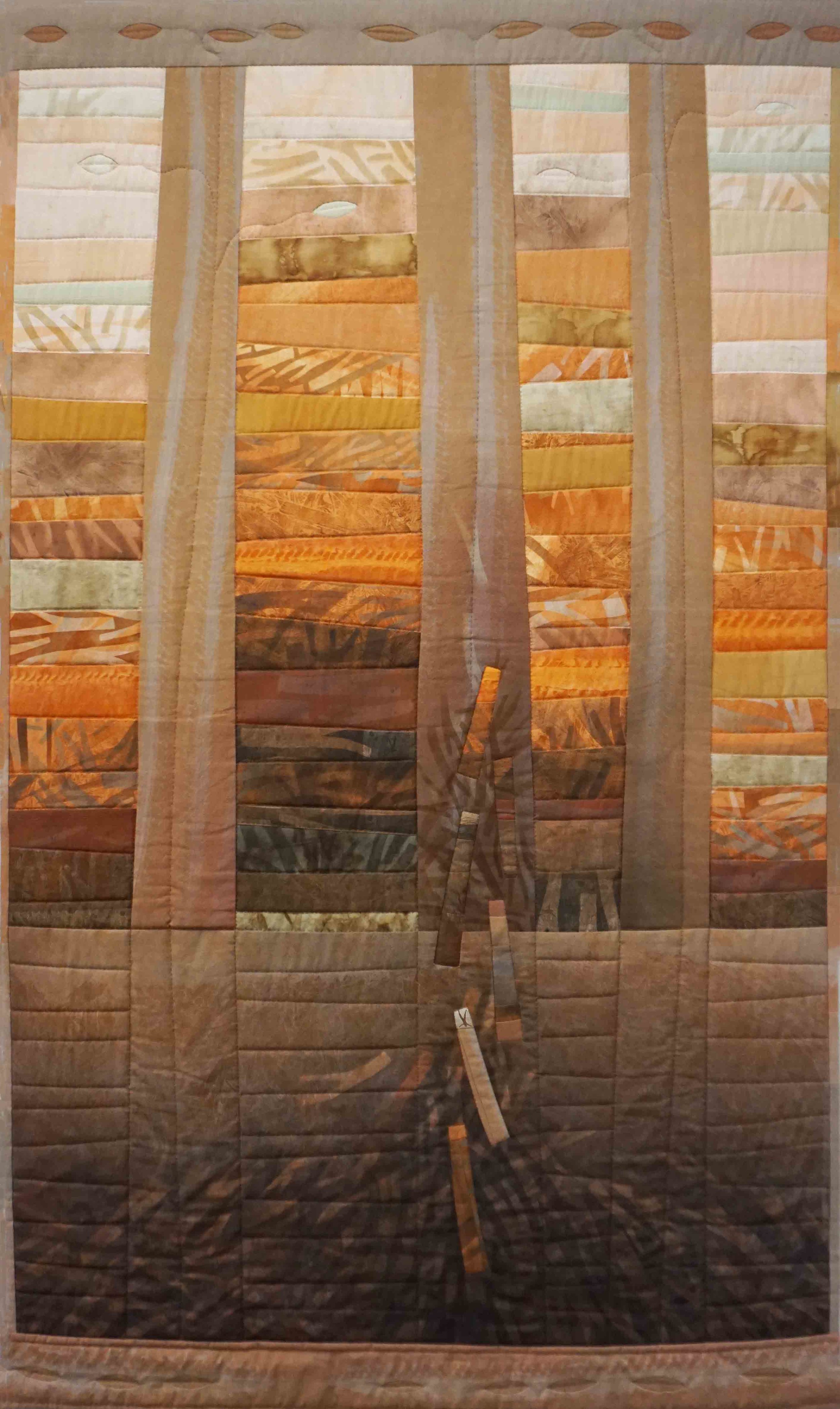  Peggy Lyon,  Log Jam,  South West Forest, 1999, textiles, 200 x 100 cm 