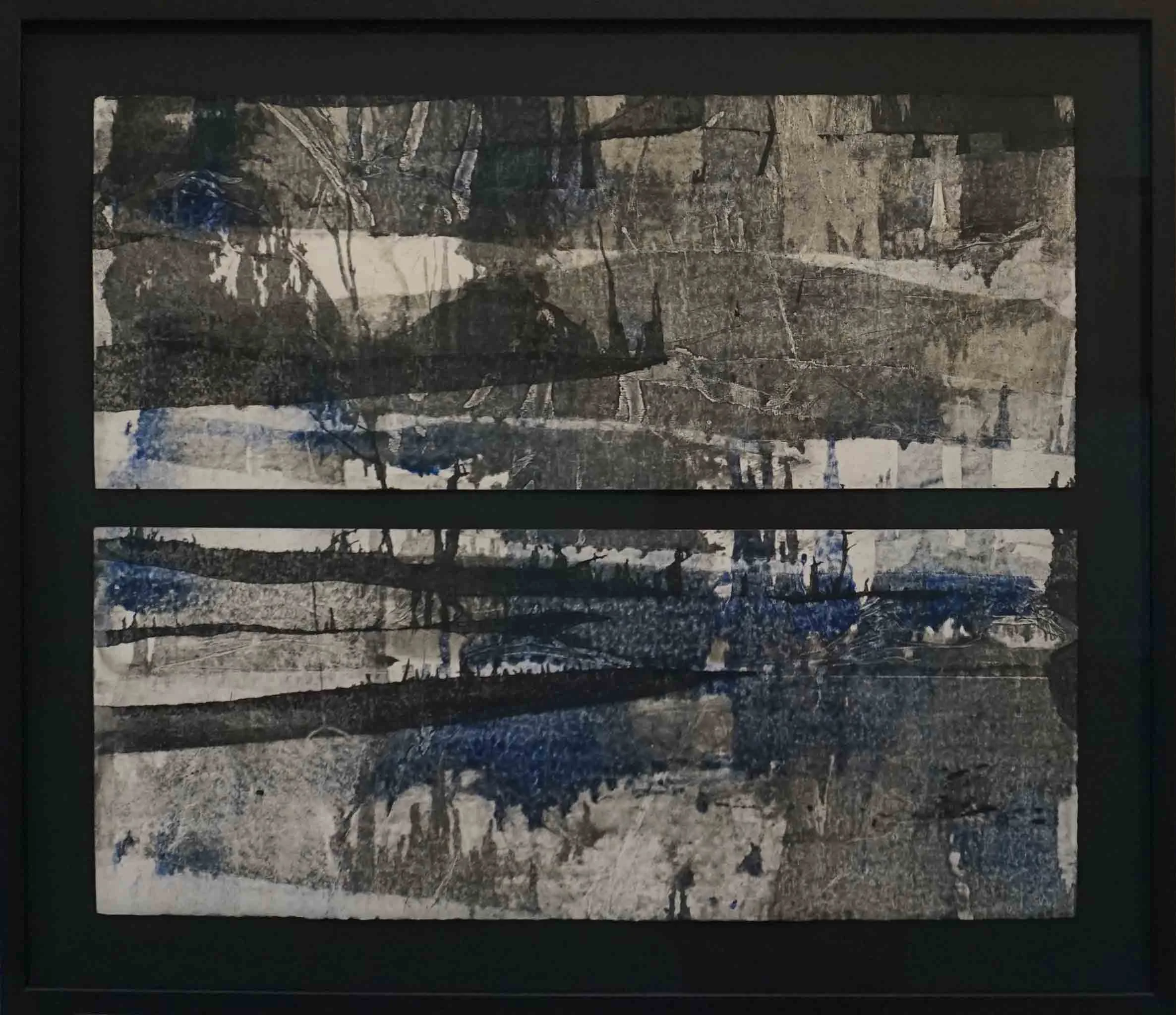  16.  Altered States  (diptych), 2018, monorpint, etching ink on rag paper, 90 x 95 cm $1,400 