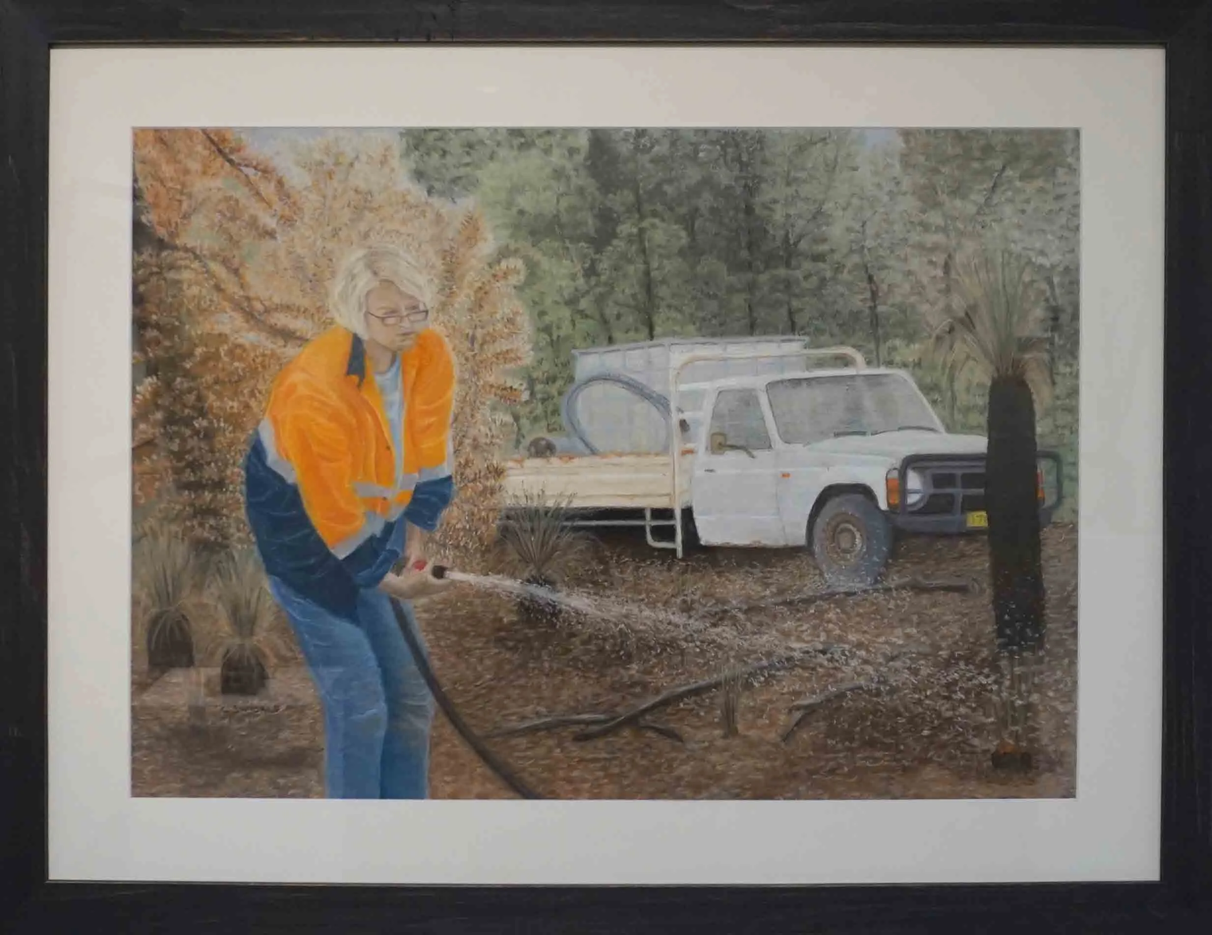  12. Cathy Swioklo,  Hypervigilance , 2019, soft pastel on paper, 70 x 90 cm $750 