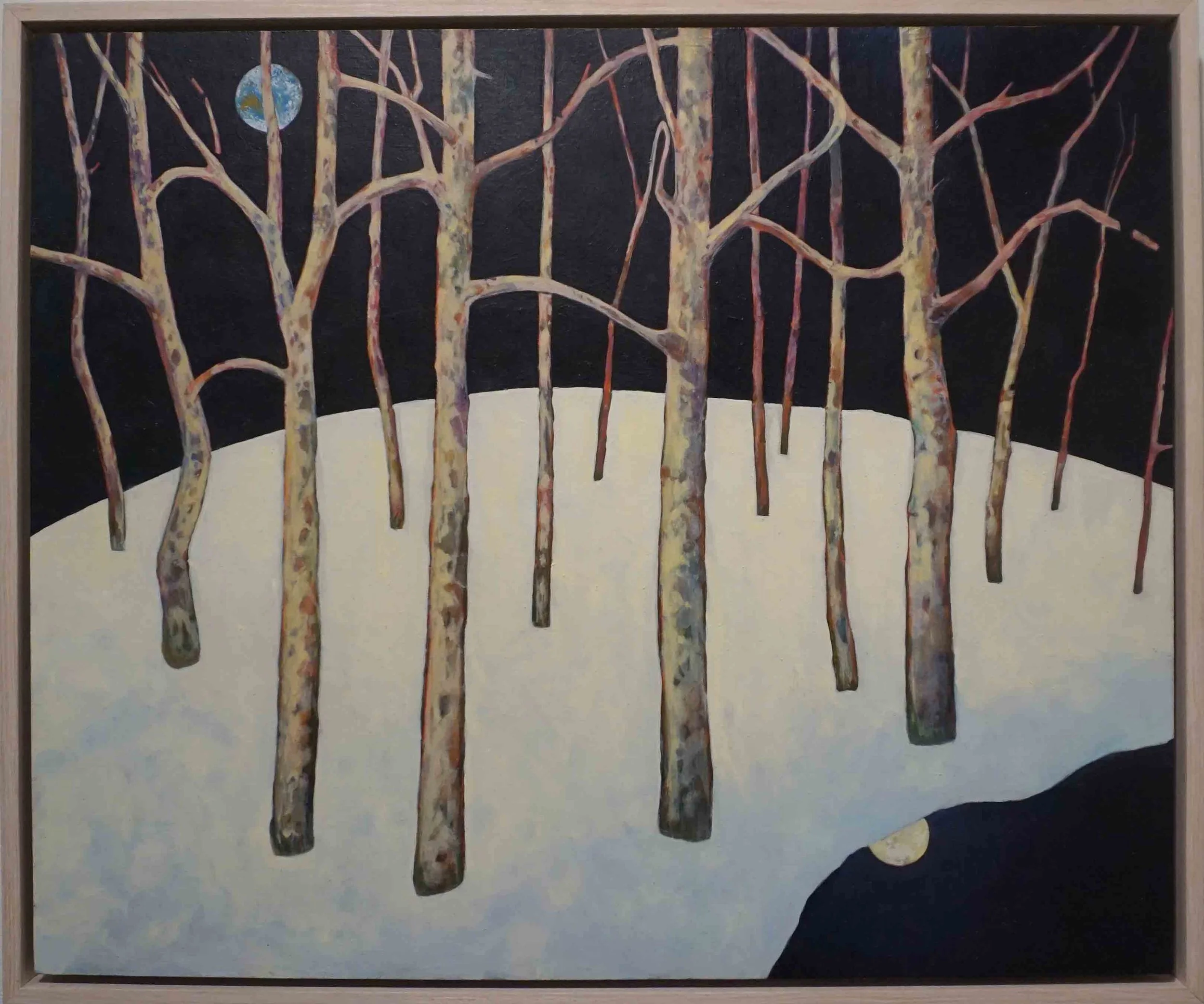  40. David Small,  Drift - Frozen Remnant,  2018, oil on ply, 50 x 60 cm $875 