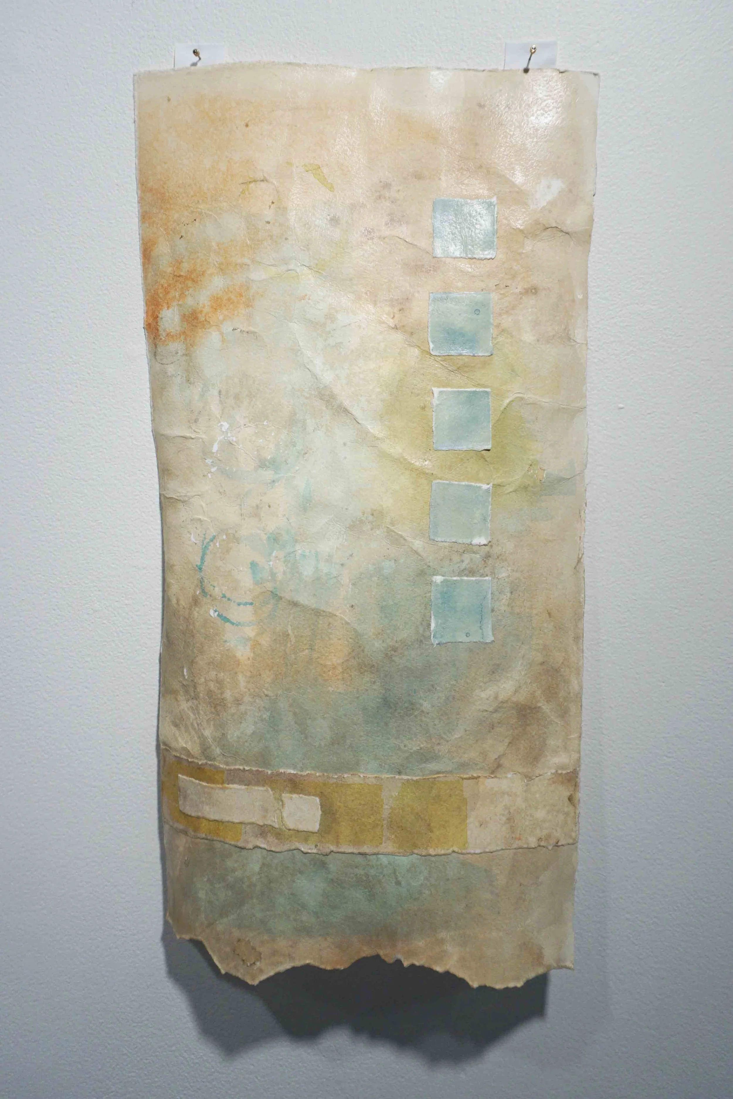  6. Jane Grierson,  Mapping the Vessel II,  2019, ink, acrylic and wax on paper, 54 x 28.5 cm $150 