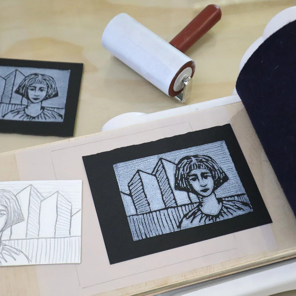 Foam Print Portraits with Jane Button