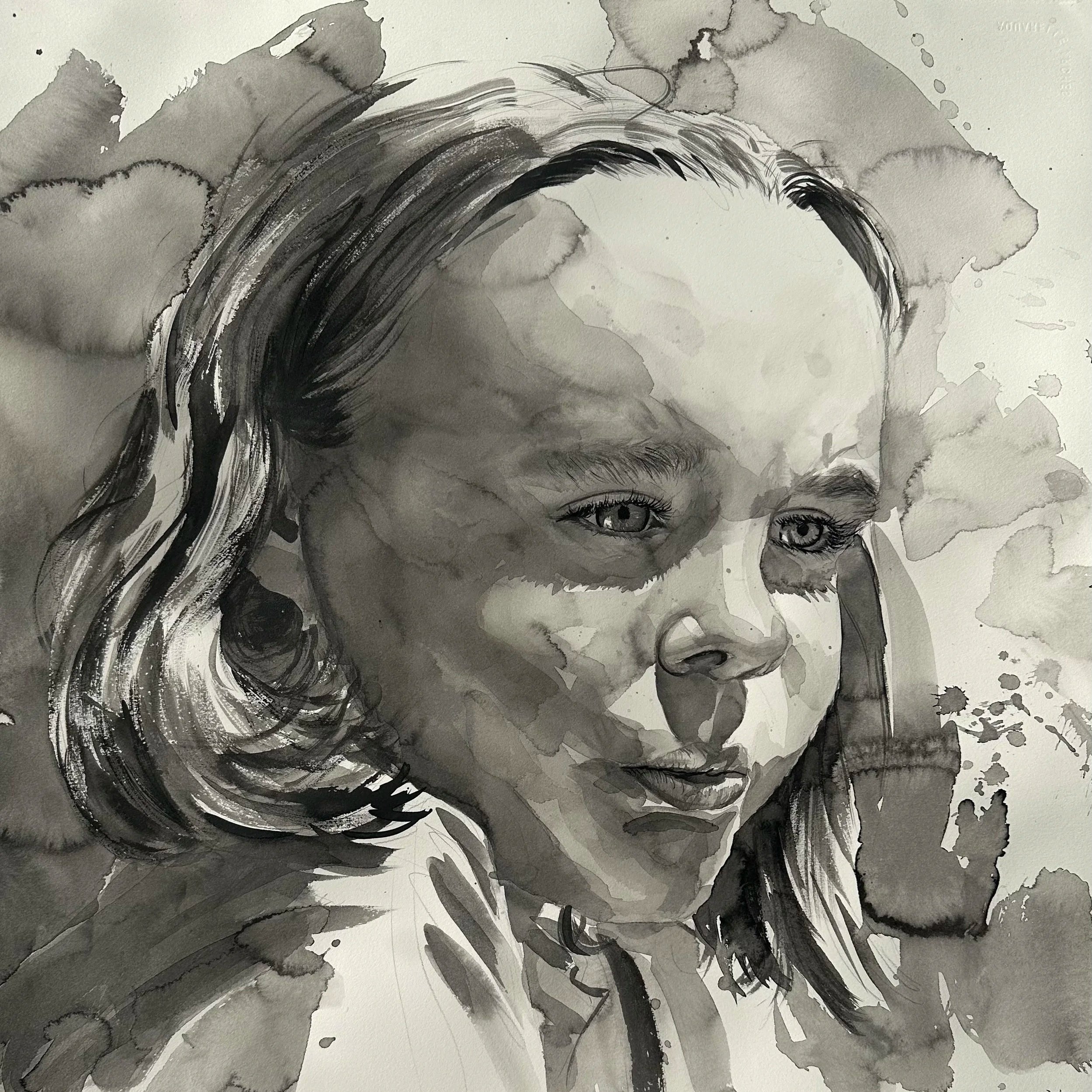 Intro to Ink Portrait Painting | Sheree Dohnt