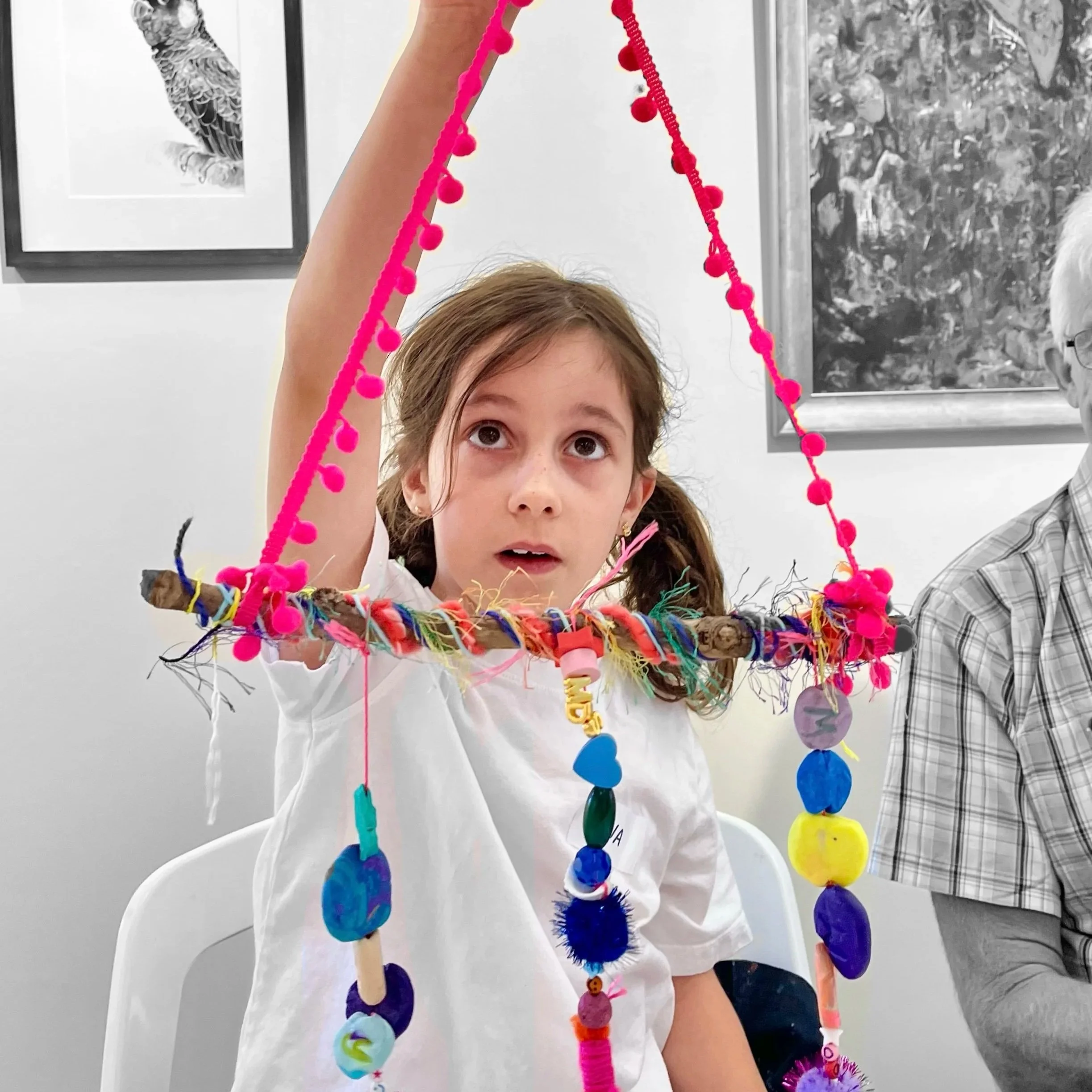 HANGING MOBILE WORKSHOP WITH THE PENCIL CASE ART STUDIO