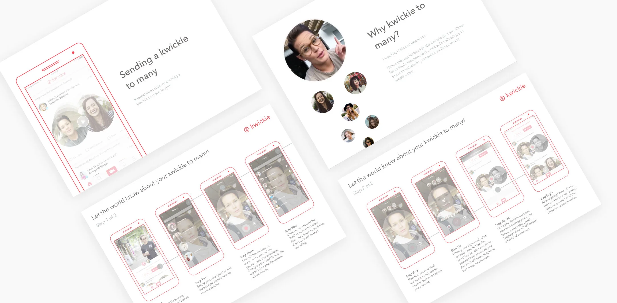 “Kwickie to many” journey document this was used to example in the new feature to internal stakeholders.