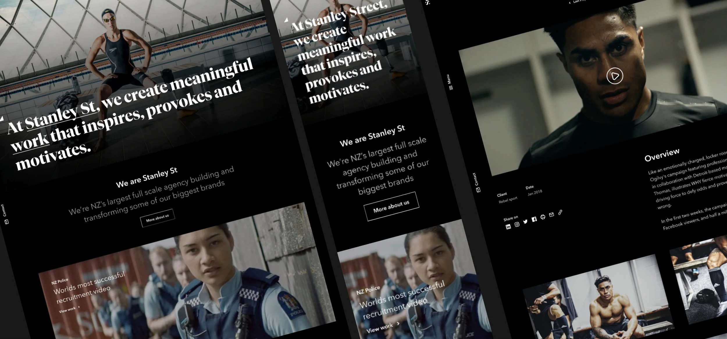 We experimented with a dark theme during the initial phase of the project. Which gave prominence to the imagery.