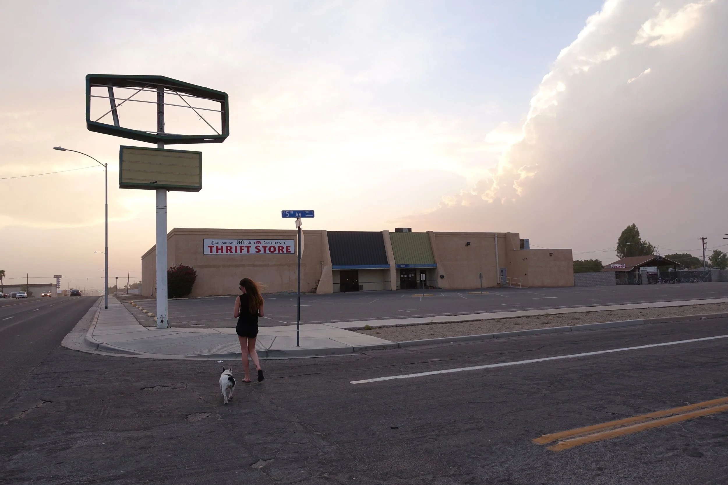 9. walking in a sand storm.. to get tacos of course. Yuma, AZ.