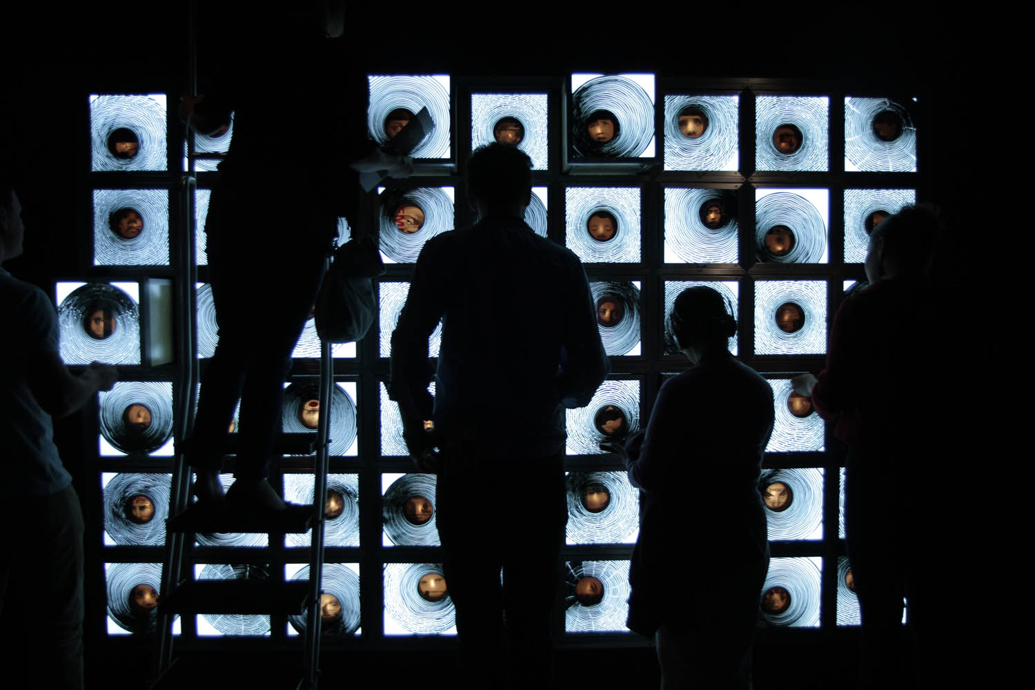 Visitors to the Museum of Old and New Art (MONA) in Hobart, Australia, interact with a piece of art. Each section of the piece pulled out like a drawer, and a different voice would repeat “I love you.”