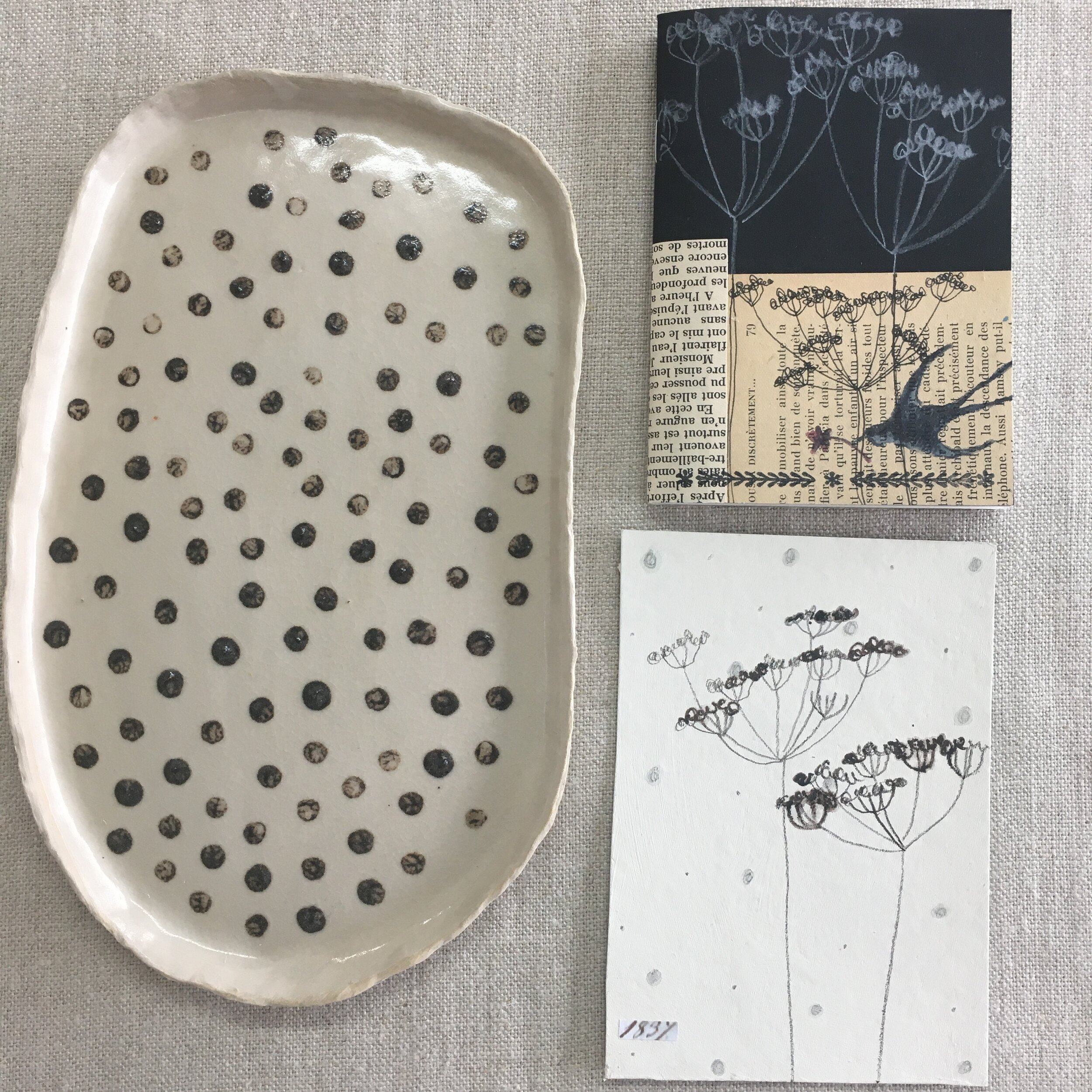 artisan gift box spotty platter