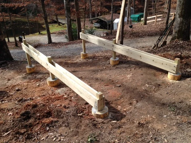 Ready to start installing floor joists.