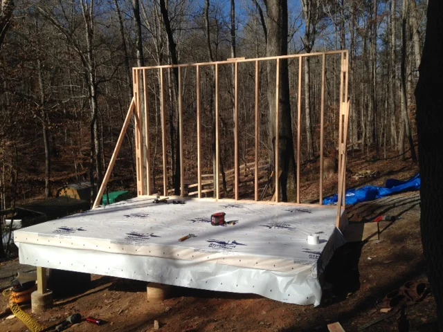 The Northeast wall is up.