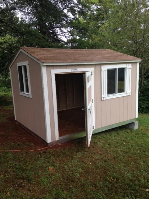 The shed shortly after the folks at Tuff Shed put it up.