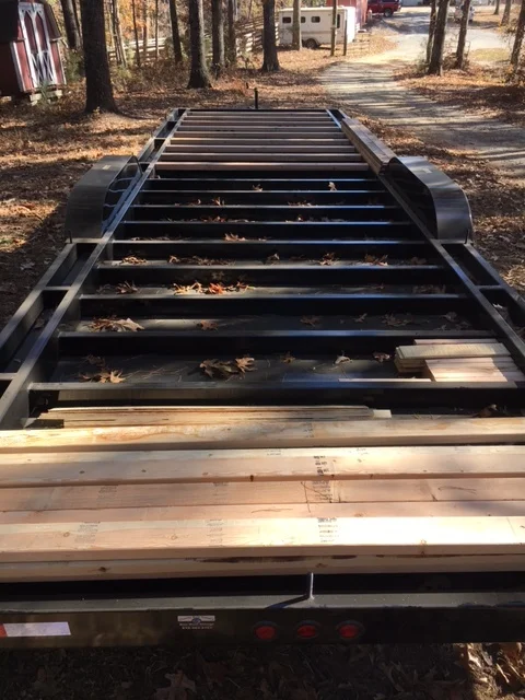 Got about half of the trailer done yesterday. Did I mention that it's pretty long???