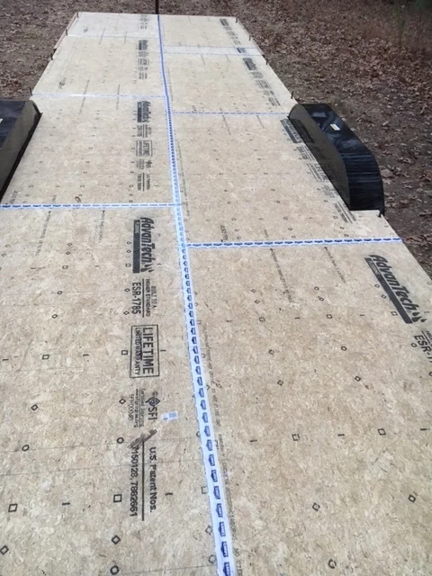The subfloor is finished.
