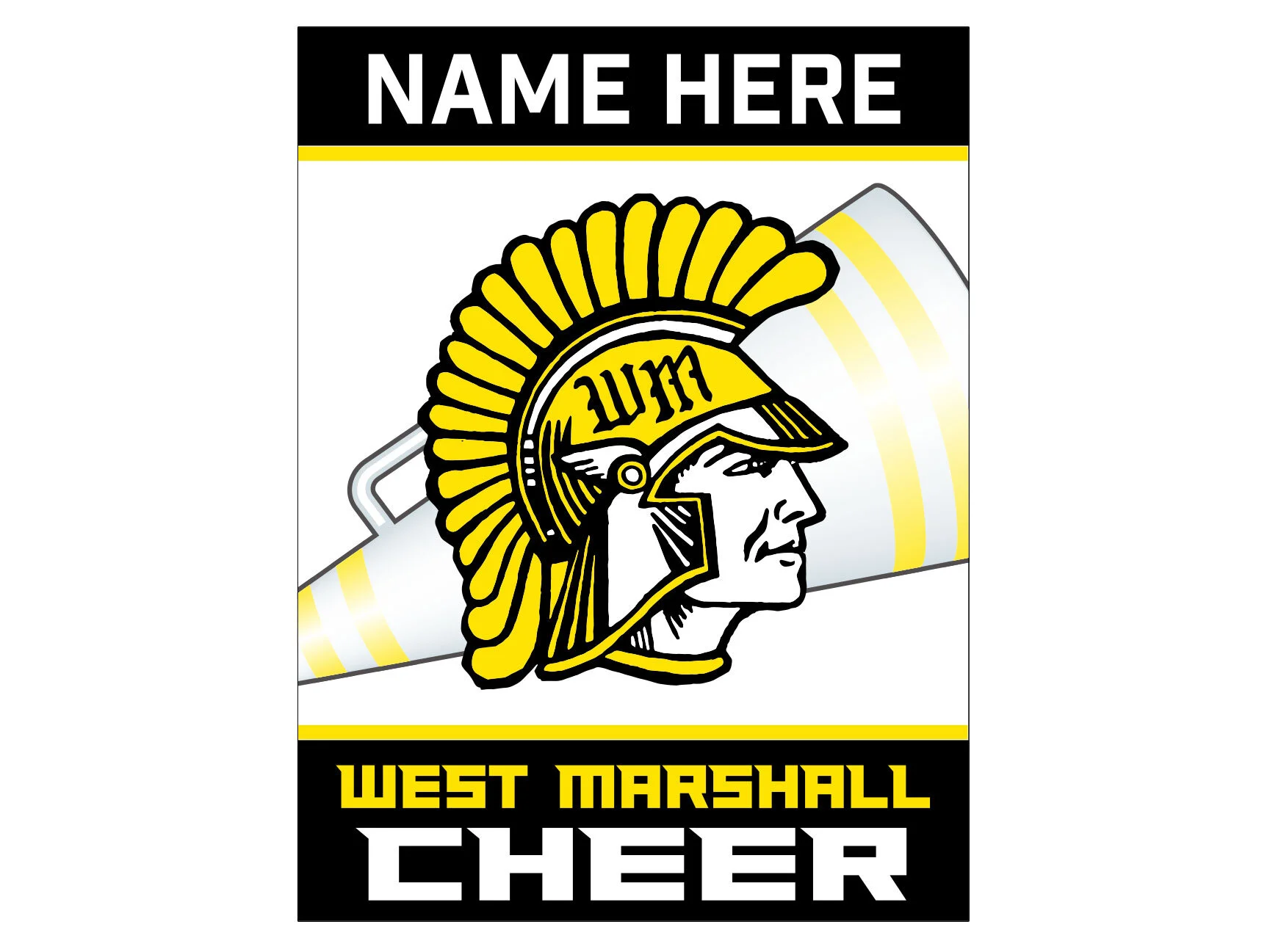 West Marshall Cheer Yard Sign