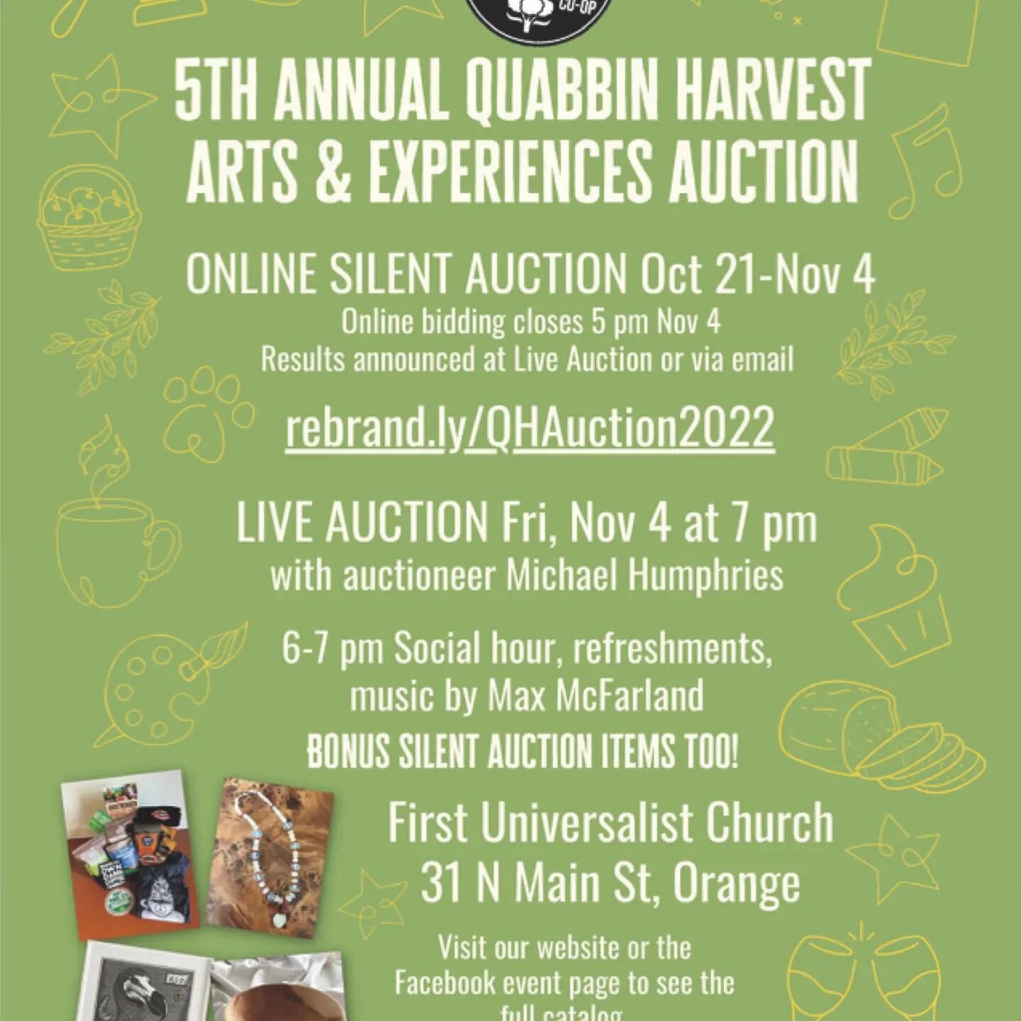 The Quabbin Harvest Market supports Local Food in all it's manifestations, from the soil right through to the table, with the whole of the community supported. Let's support it back! There's so many ways within this fund drive. 
One is to bid on the&