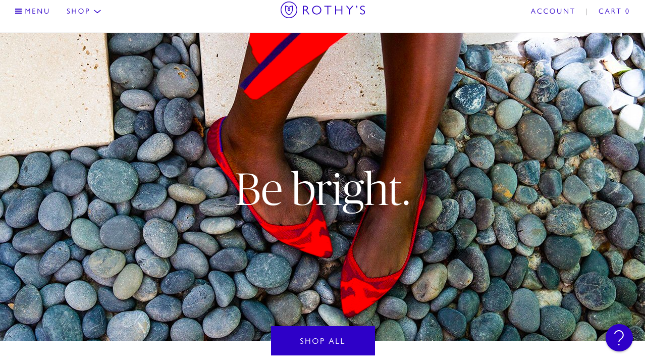 Screenshot of Rothy's website.