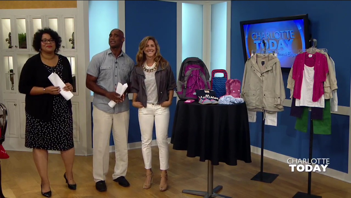 I wore my white J.Crew denim for a recent Goodwill Back To School television segment. Sorry, Eugene, for catching you mid sentence! I paired my white denim with my new Twine + Twig Cowrie Collar made by my friends and talented sisters, Elizabeth and Jacquelyn .