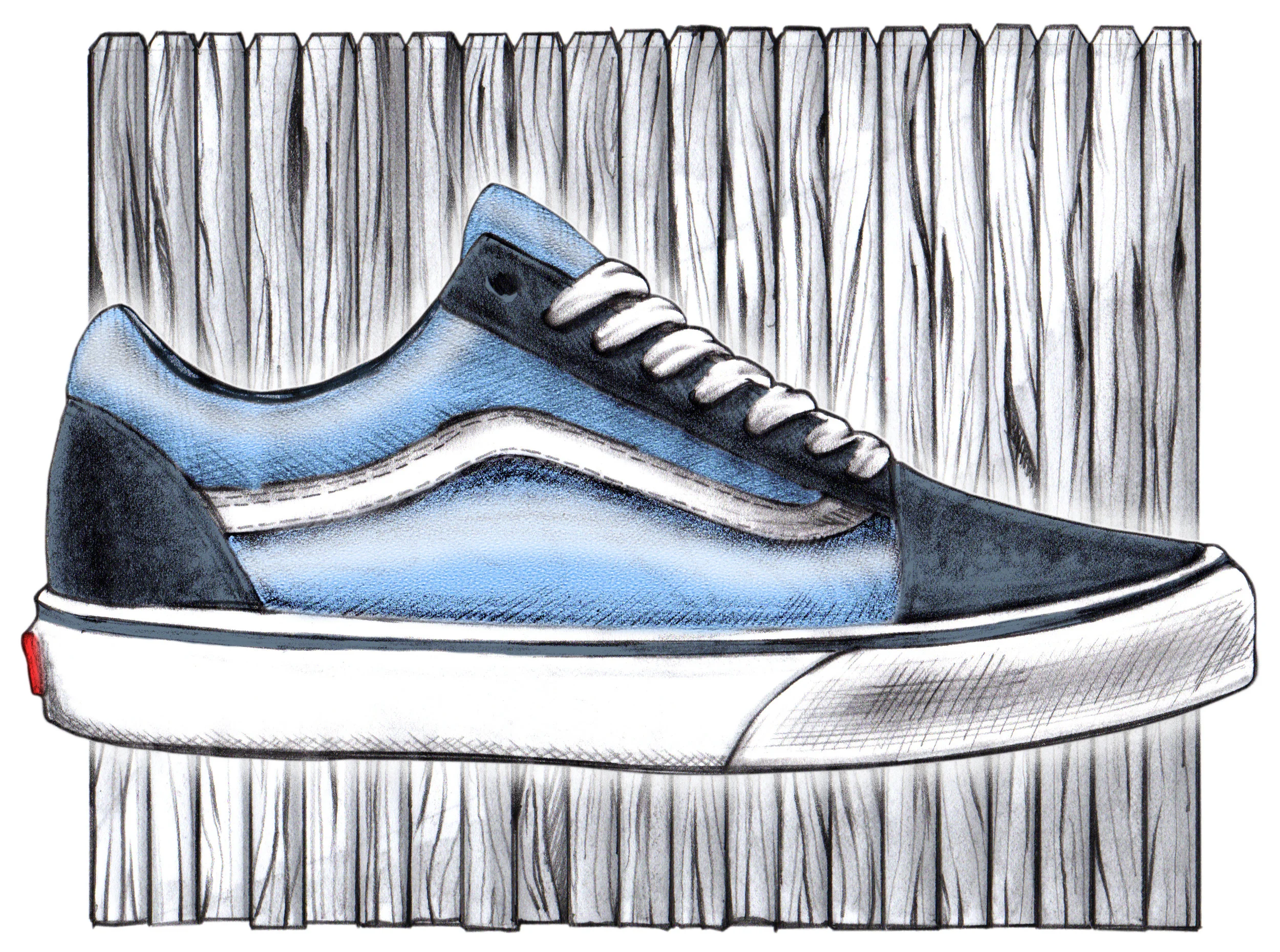 vans shoe drawing