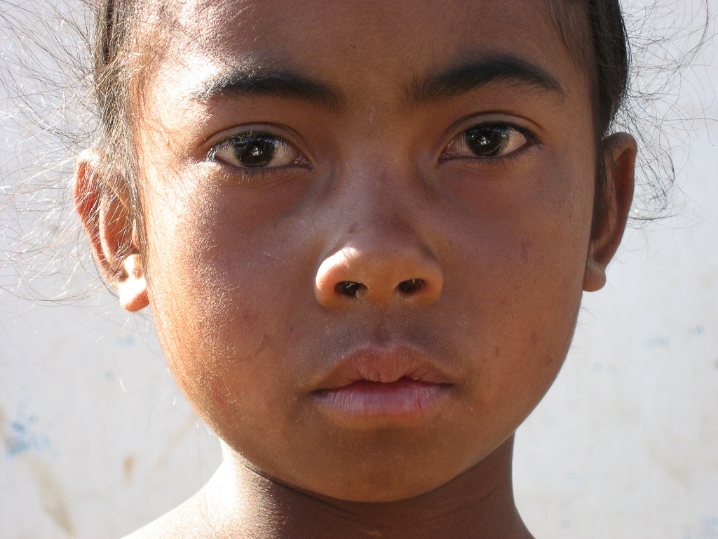 Child living on the street in Madagascar.