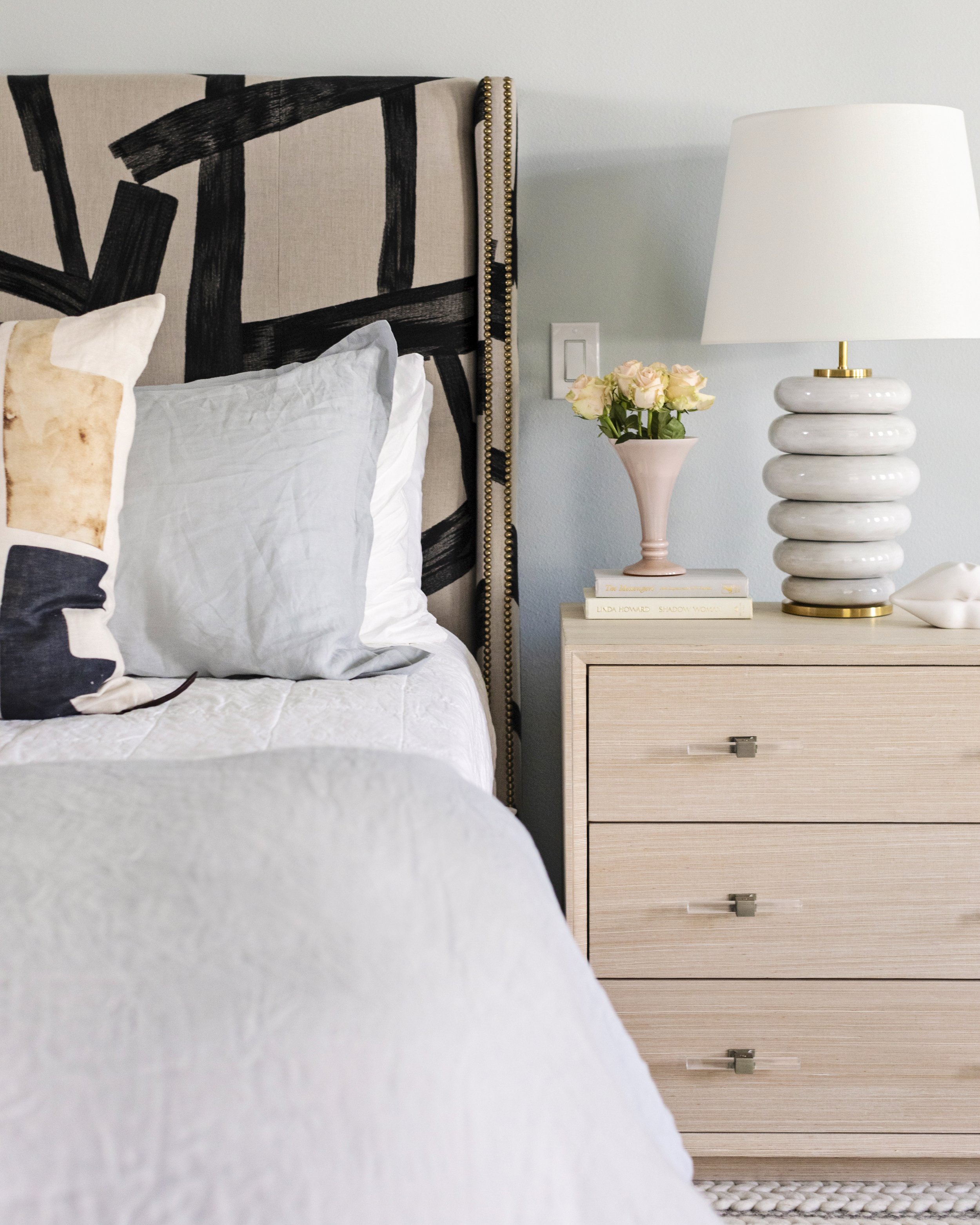 Abstract pattern headboard