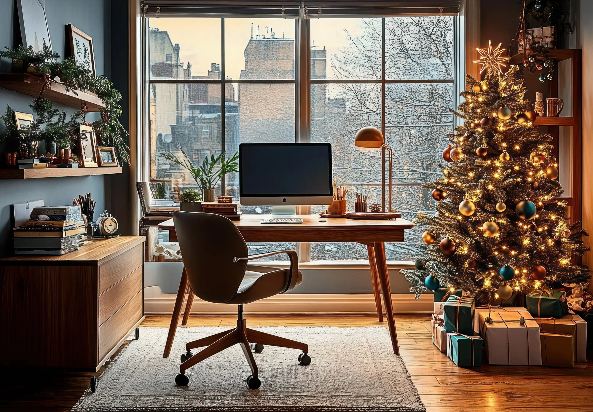 Mid-Century Holiday Decor - Adobe Stock