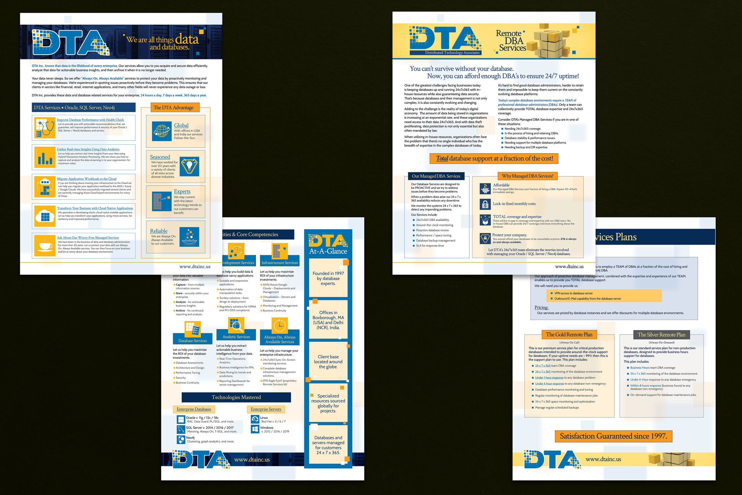 DTA, Inc. Sales Sheets