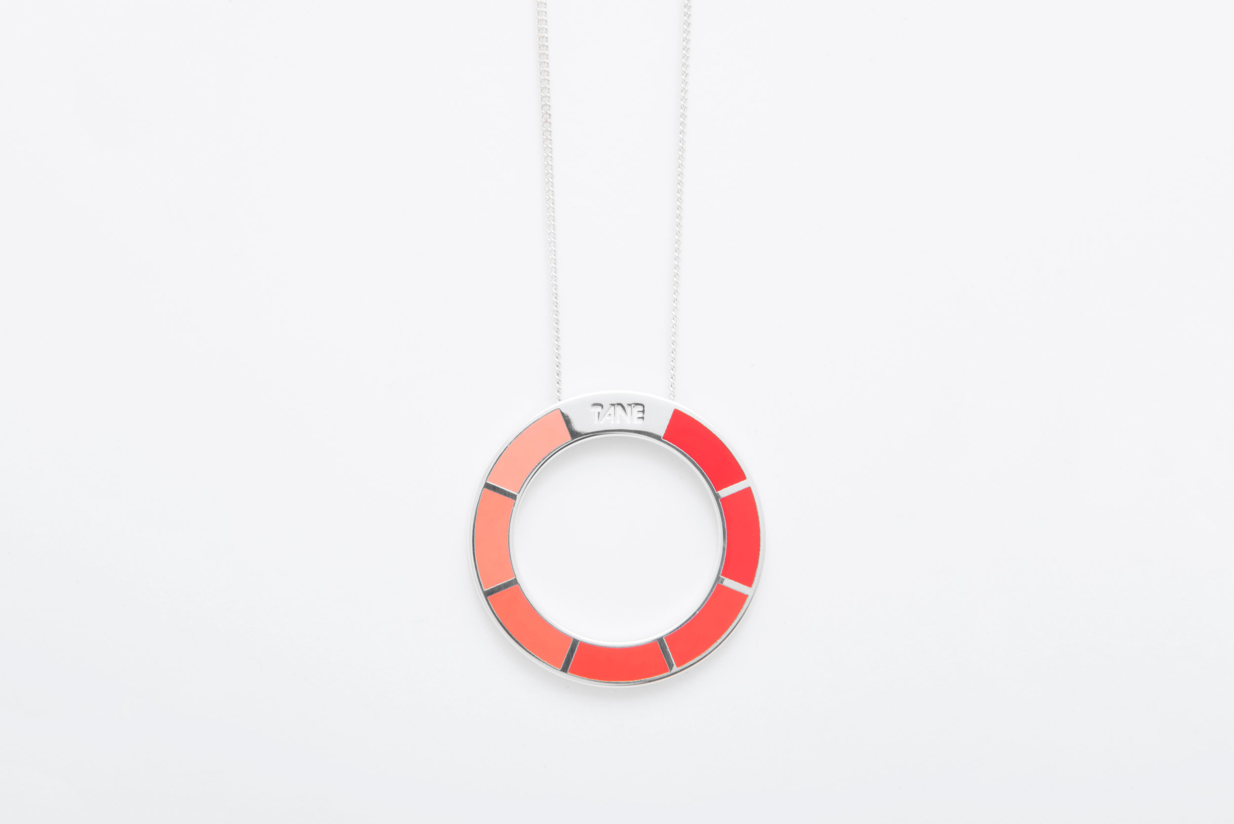 2018 / Client: Tane / Silver and ceramics / Project assistant: Lucas Elizondo Tane + Pantone is a jewelry collection originated as a chromatic experimentation of color shades. Each family of pieces is conformed of earrings, bracelet, ring and pendants that go through a gradual transition of shades, starting with the fully saturated color and ending with a shade that is almost white. The project is a collaboration with Tane, the most important luxury brand in Mexico. This colorful collection evinces Tane’s high quality of manufacturing and is a fresh and contemporary addition to the brand catalogue.