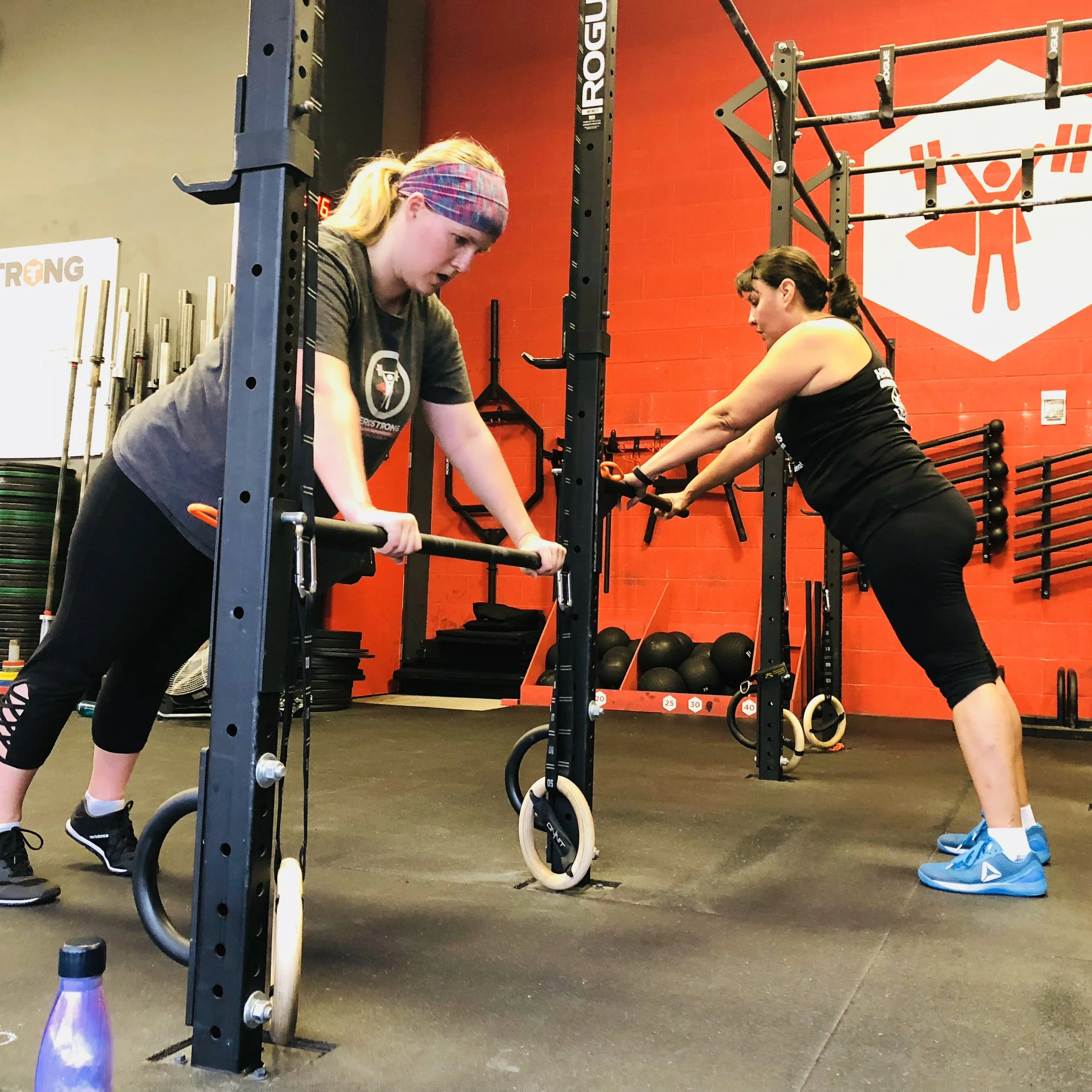 Coach Anne uses the bar pushup effectively when the pushup reps are high volume. Plus, it's a great way for her to practice her form under safety.