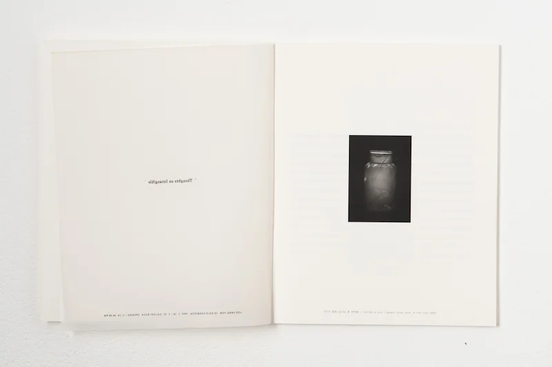   Thoughts on Intangible , 1999, 34 pages, 20 x 24 cm, Limited edition 