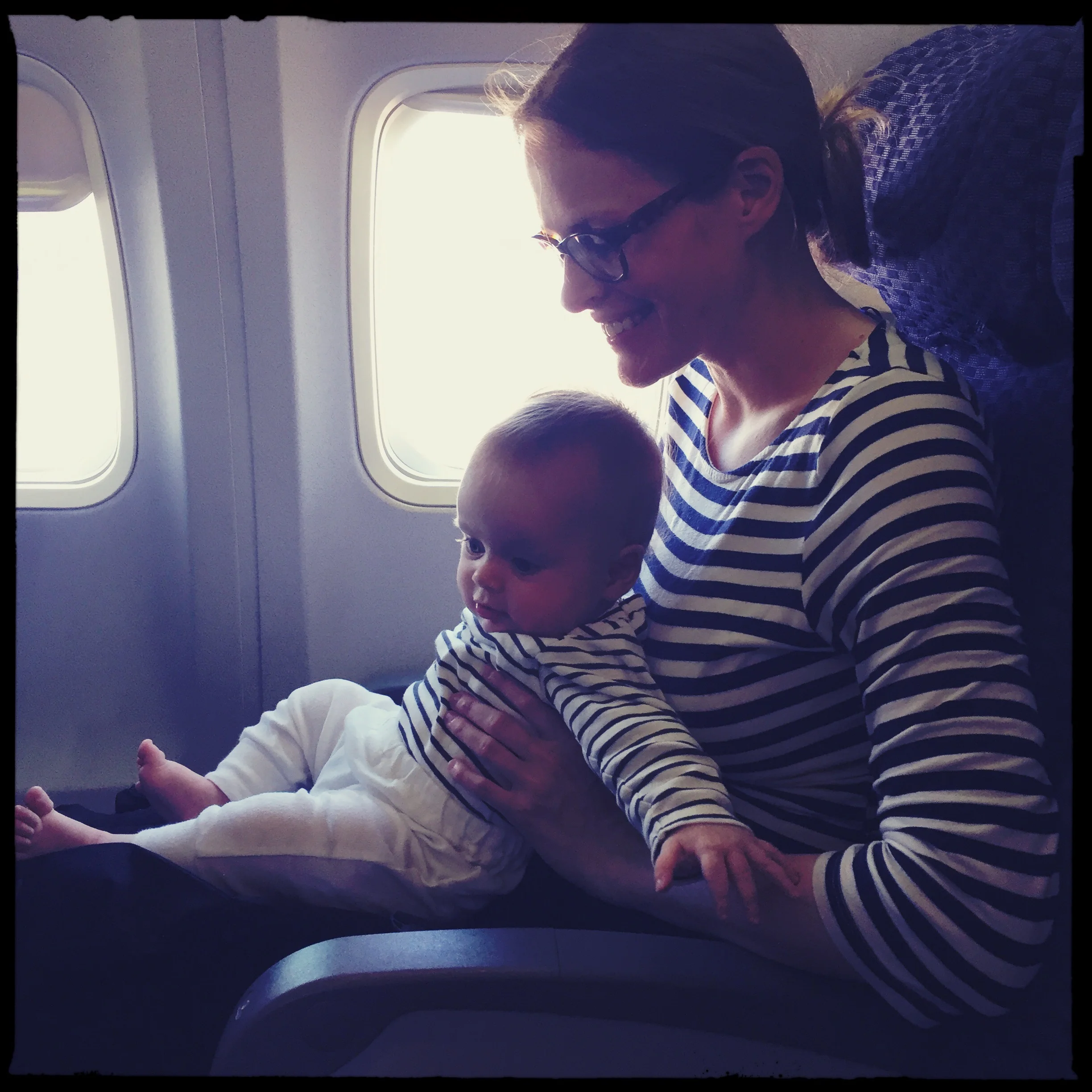 April 18, 2016. First time in an airplane