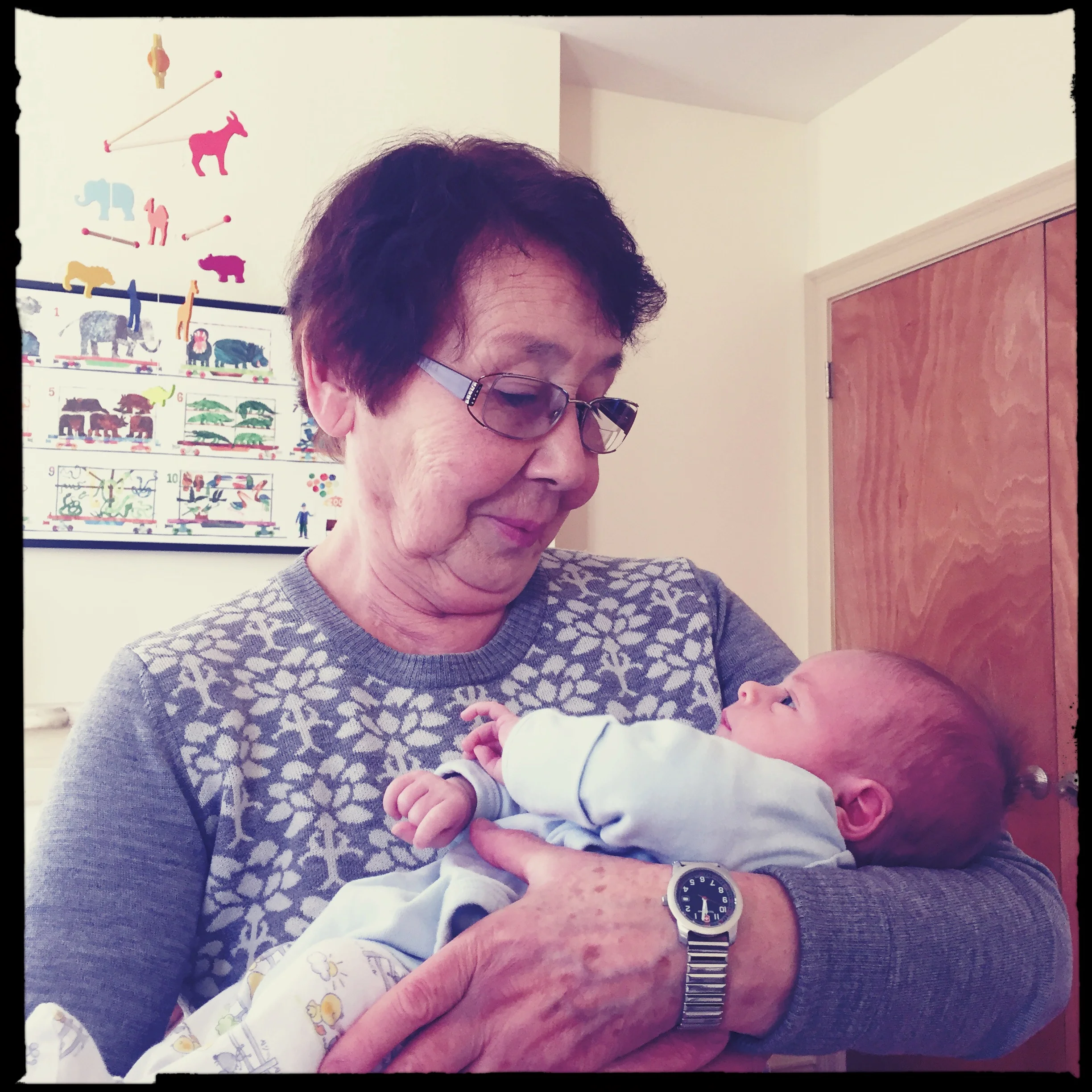 January 11, 2016. First time meeting great grandmother Karina