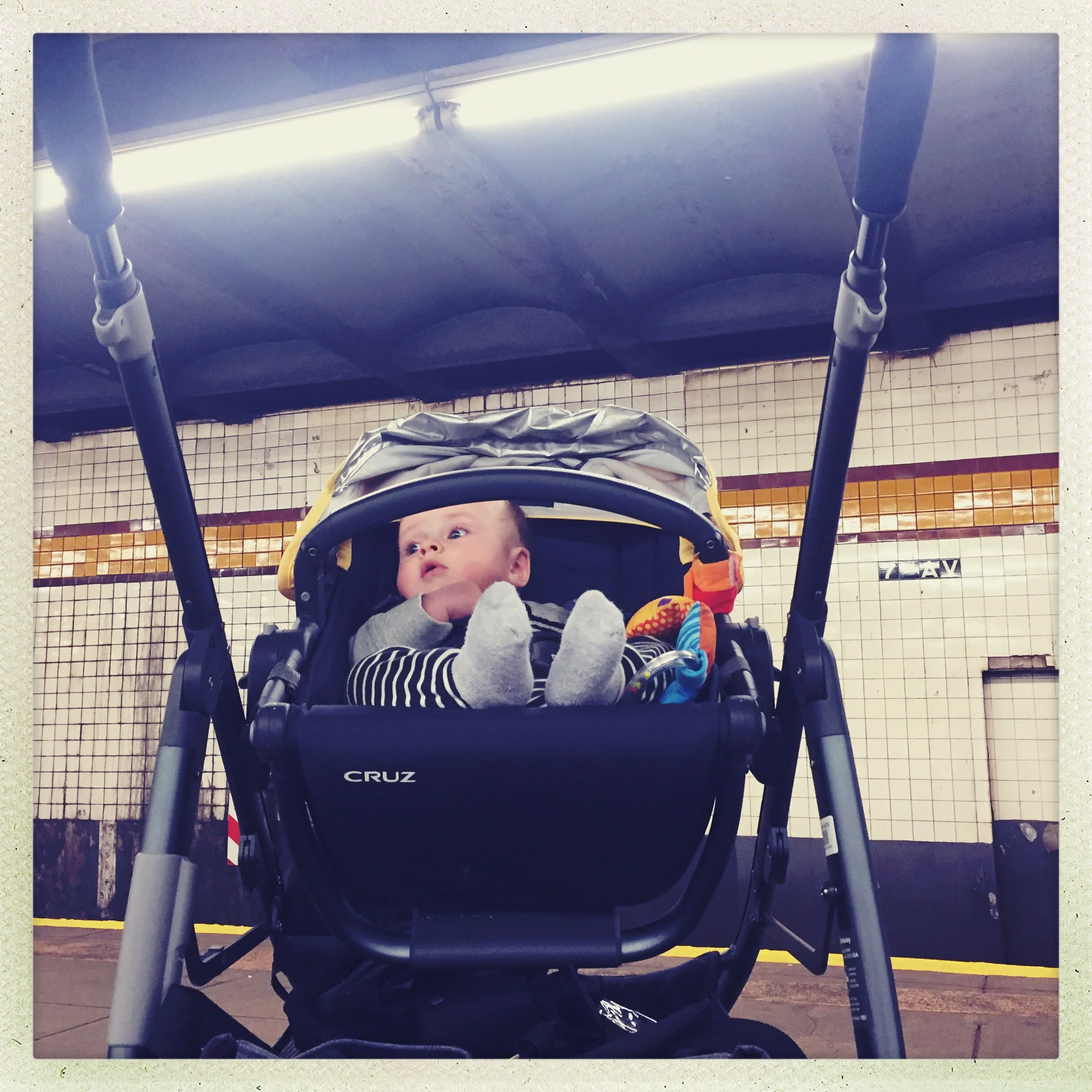 May 22, 2016. First subway ride
