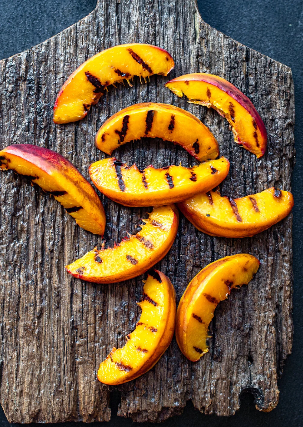Grilled Peach and Arugula Salad with Sahale Valdosta Pecans