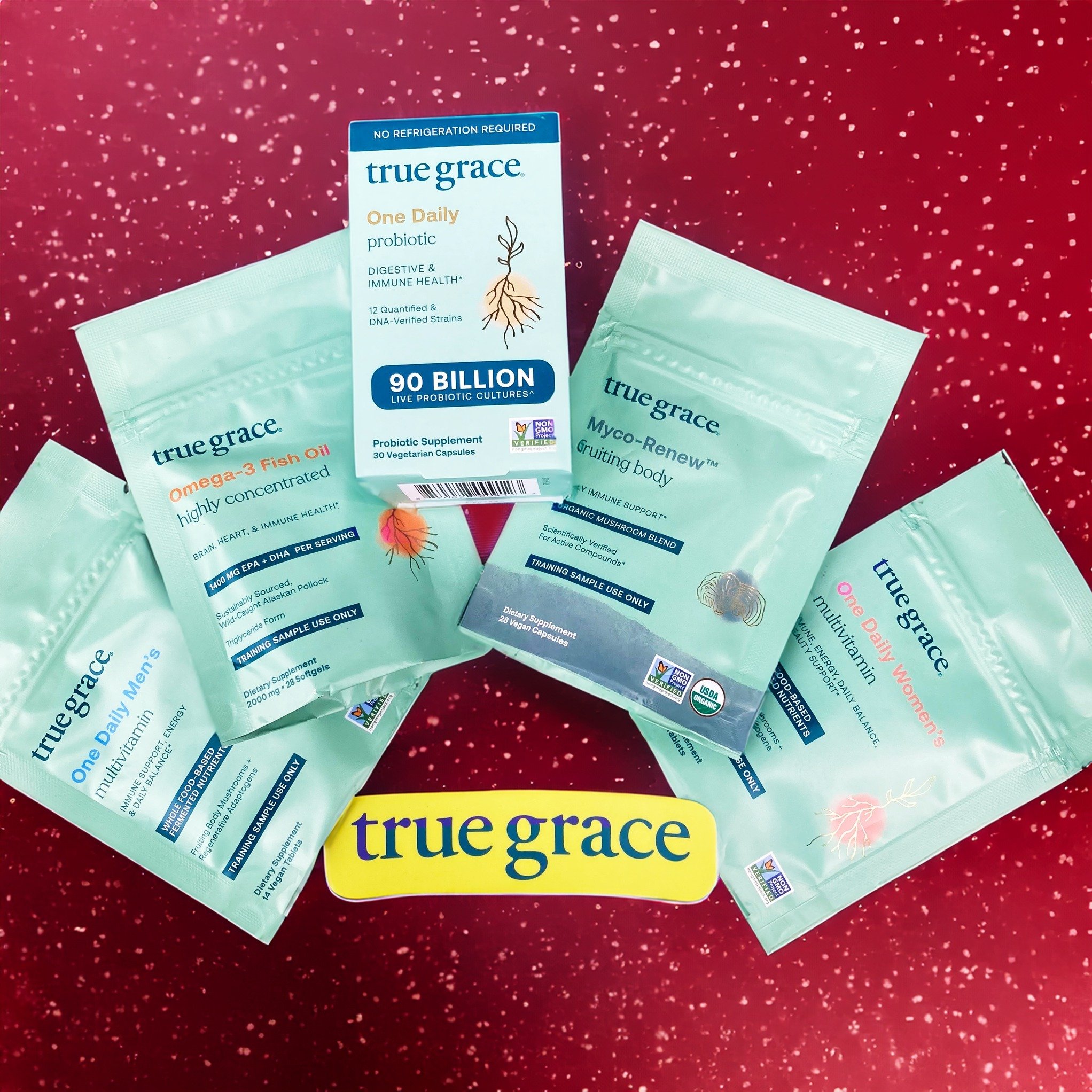 @truegracehealth Giveaway!

Just like this post and make sure to be following both the Rainbow Blossom and the True Grace accounts and a True Grace gift set (including a probiotics, fish oil, multivitamins, and more) could be all yours!

&quot;With n