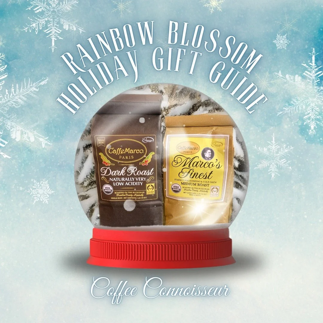 Give your coffee lovers something warm and cozy to reach for all holiday season long.

@caffemarco_paris coffee is locally roasted in Paris, Kentucky and known for its rich, bold flavor and classic dark roasts. Always Fair Trade and USDA Organic, the