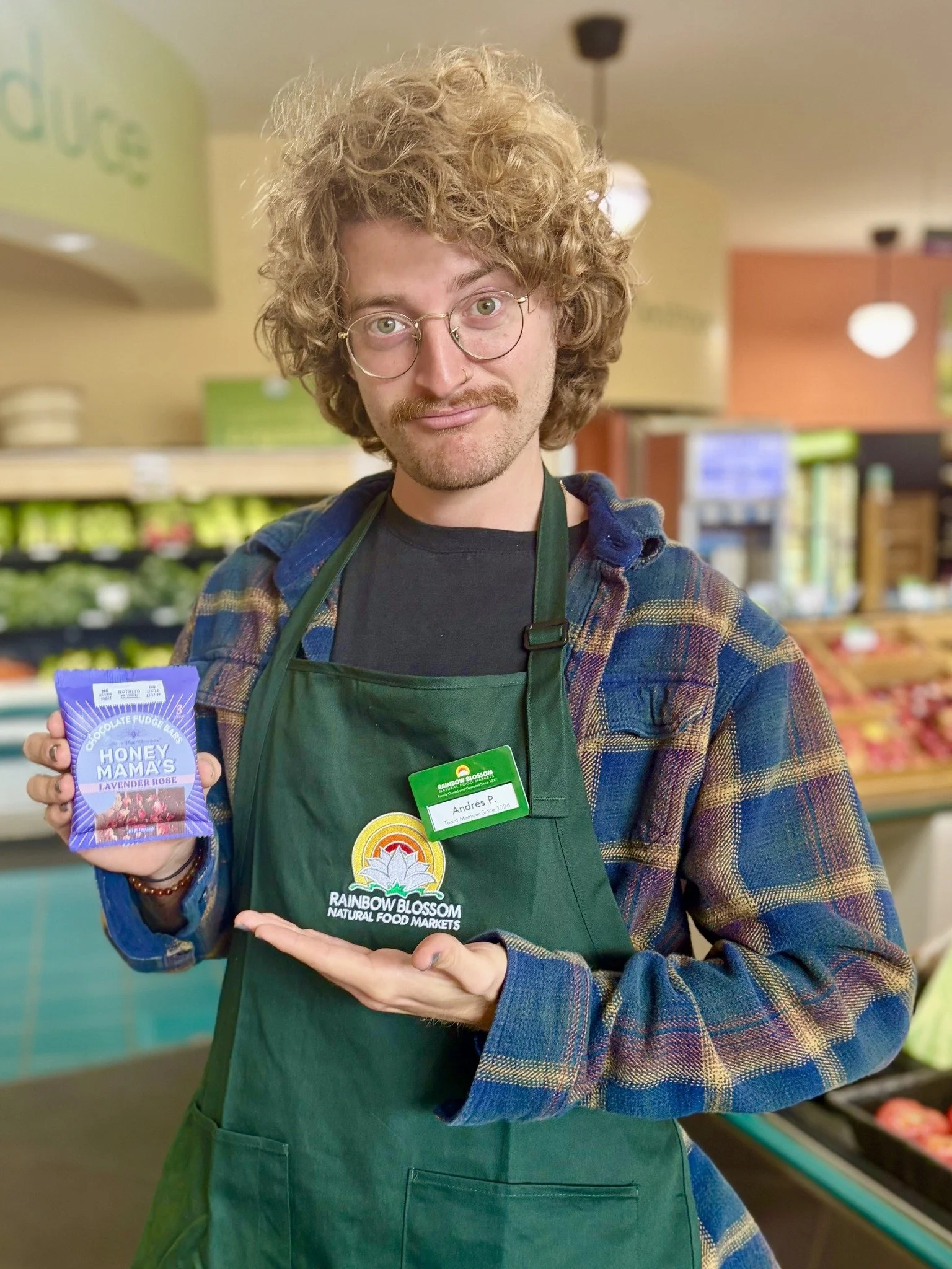 Staff Picks!

We asked these friendly faces what their favorite product is off of our shelves.

Andr&eacute;s picked @honeymamas Lavender Rose Chocolate Fudge Bar

Angel loves @justins Classic Peanut Butter

Lex's favorite is @blossombarlouisville Co