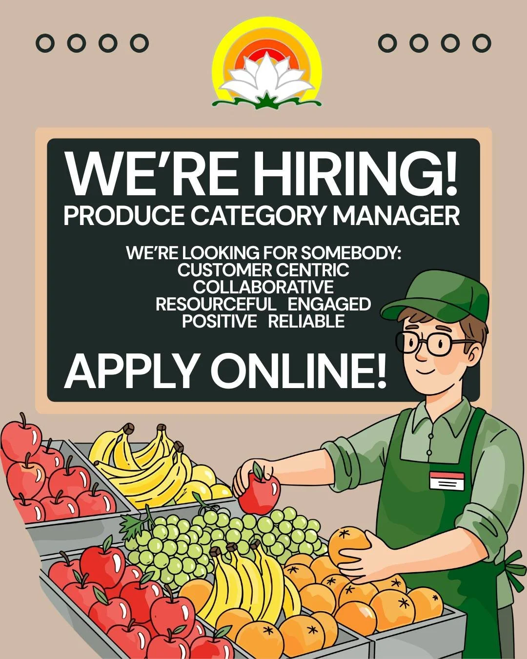 Rainbow Blossom is looking for a Produce Category Manager to lead our produce category across our Louisville-area stores.

If you're passionate about fresh, local produce and have experience in produce, purchasing, merchandising, or retail leadership